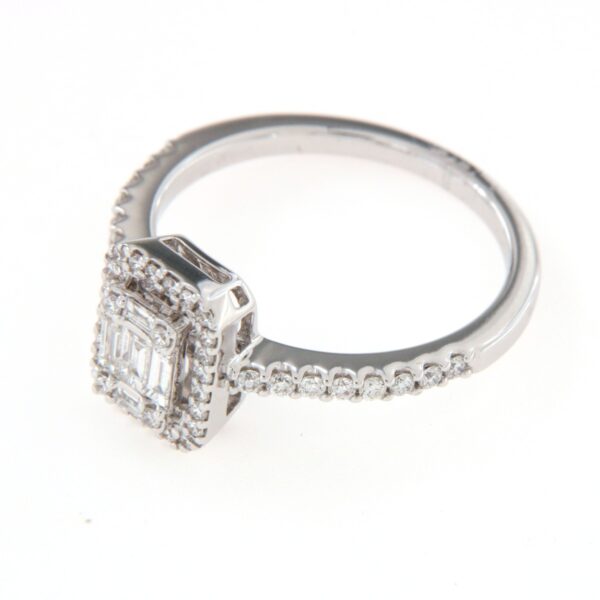 Anello diamanti baguette e brillante Crivelli - immagine 4
