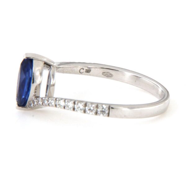 Anello Oro Zaffiro Blu Diamanti Crivelli - immagine 5