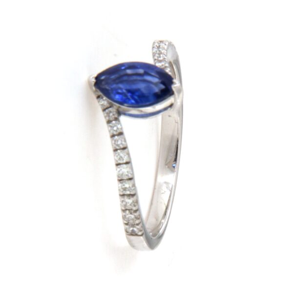 Anello Oro Zaffiro Blu Diamanti Crivelli - immagine 4