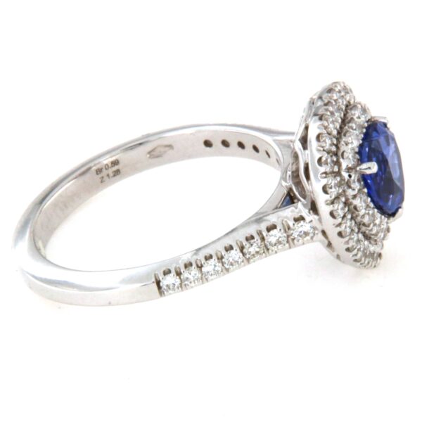 Anello Oro Diamanti Zaffiro Blu Crivelli - immagine 7