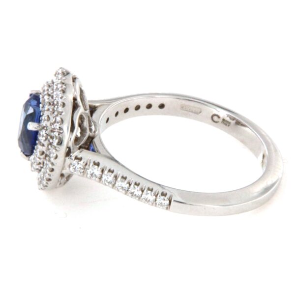 Anello Oro Diamanti Zaffiro Blu Crivelli - immagine 5