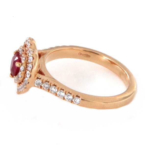 Anello Oro Diamanti Rubini Crivelli - immagine 5