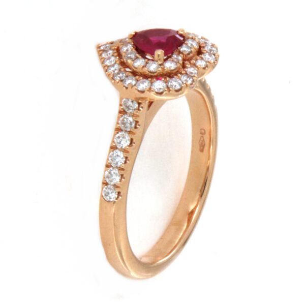 Anello Oro Diamanti Rubini Crivelli - immagine 4