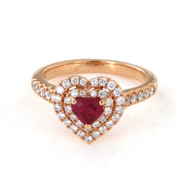 Anello Oro Diamanti Rubini Crivelli - immagine 3