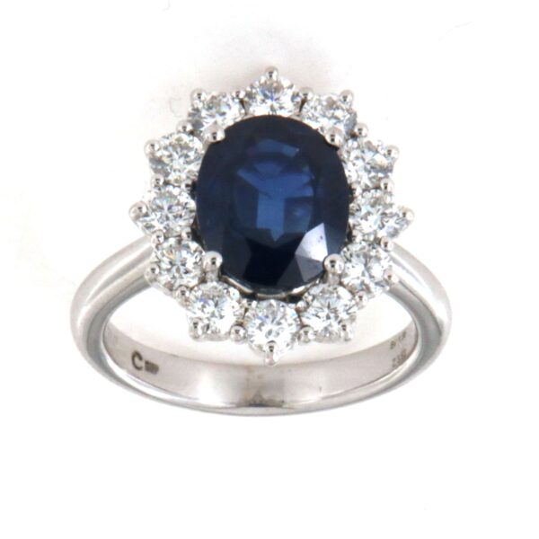 Anello Oro Diamanti Zaffiri Crivelli