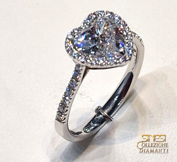 Anello Oro Bianco 18 kt Diamanti Crivelli - immagine 9