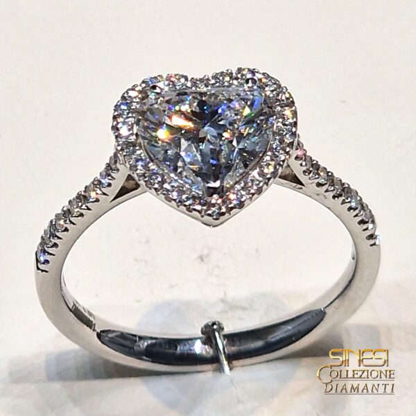 Anello Oro Bianco 18 kt Diamanti Crivelli