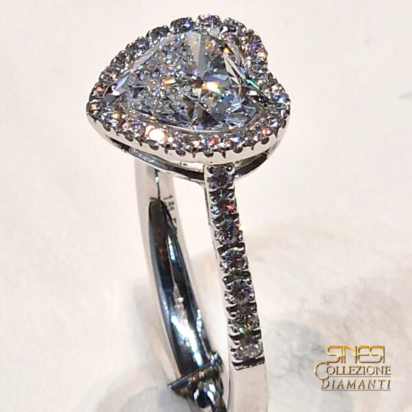 Anello Oro Bianco 18 kt Diamanti Crivelli - immagine 10