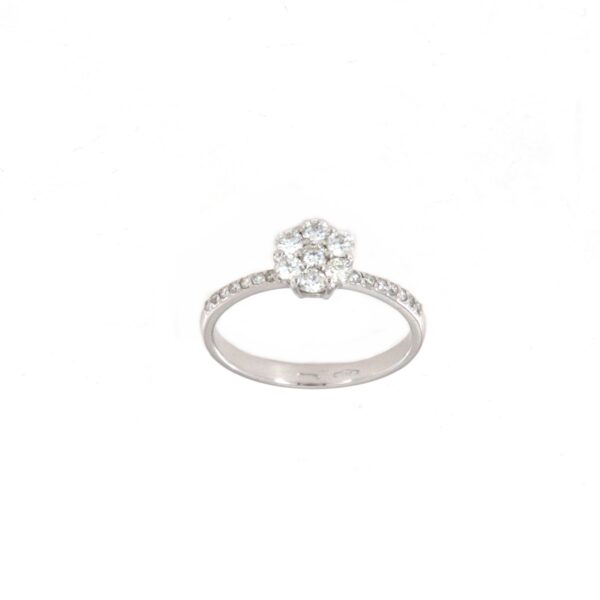 Anello Oro Bianco Diamanti PGgioielli
