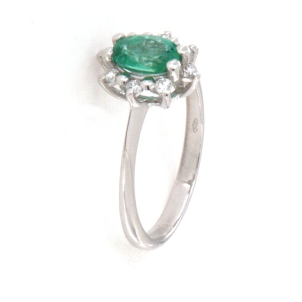 Anello Oro Smeraldo Diamanti PGgioielli - immagine 4