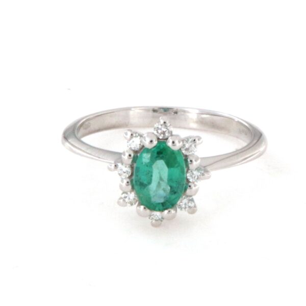 Anello Oro Smeraldo Diamanti PGgioielli - immagine 3