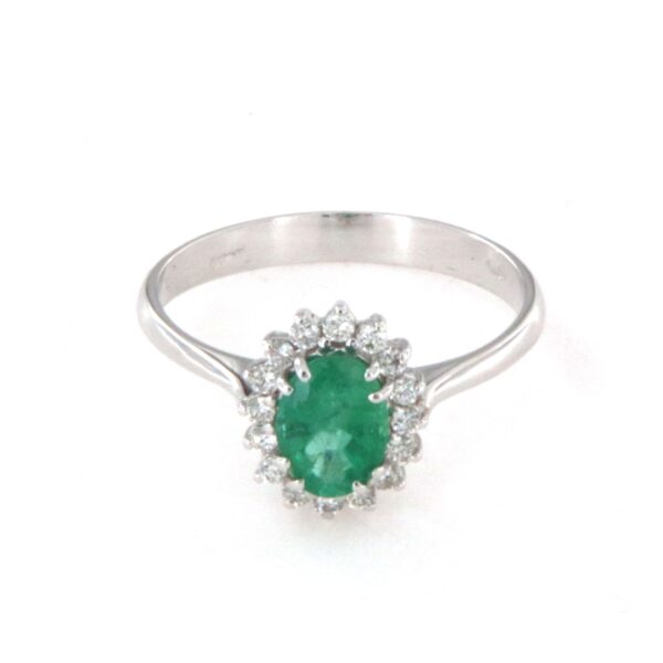 Anello Oro Smeraldo Diamanti PGgioielli - immagine 3