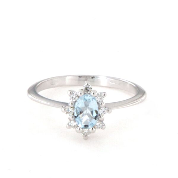 Anello Oro Acquamarina Diamanti PGgioielli - immagine 3