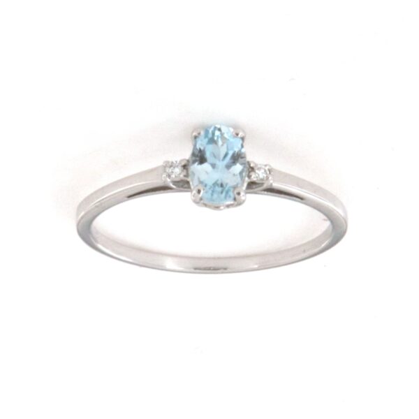 Anello Oro  Acquamarina Diamanti