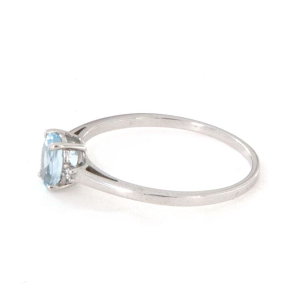 Anello Oro  Acquamarina Diamanti - immagine 5