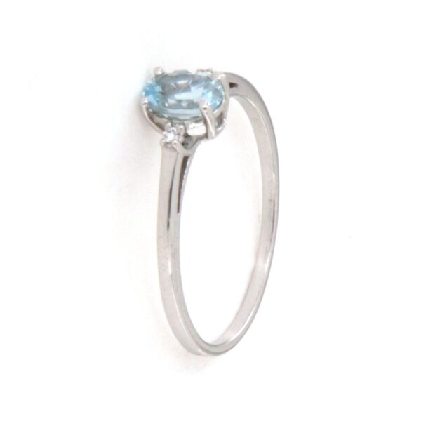Anello Oro  Acquamarina Diamanti - immagine 4