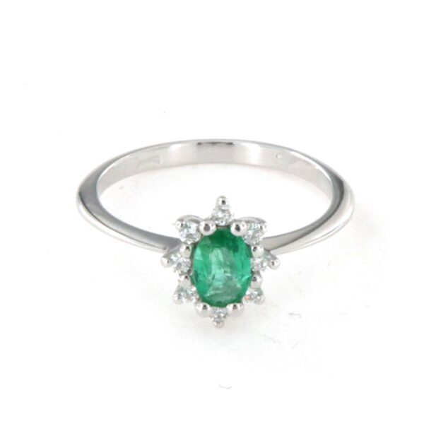Anello Oro Smeraldo Diamanti PGgioielli - immagine 3
