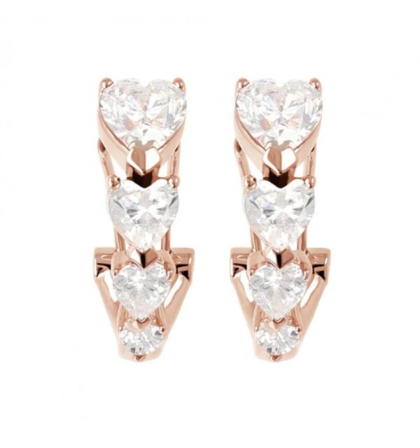 Orecchini Graduated Heart CZ Stones Bronzallure