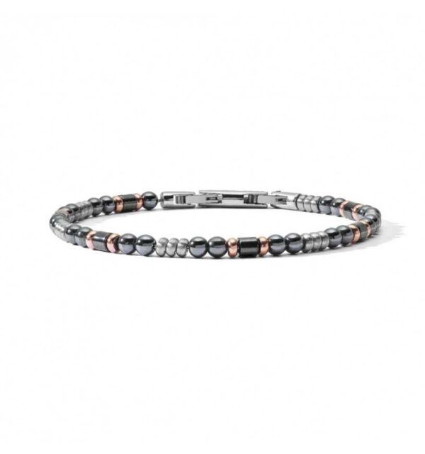 Bracciale Uomo Acciaio Ematite Nera Comete UBR926