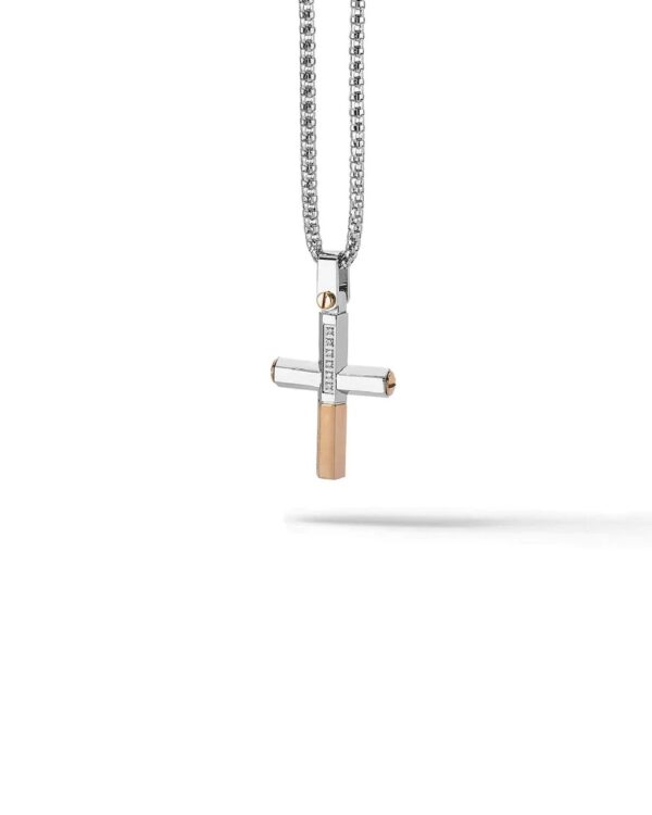 Collana Acciaio Diamanti Bianchi Comete UGL695