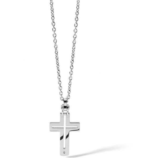 Collana Acciaio Diamante p. ct. 0,5 Comete UGL488