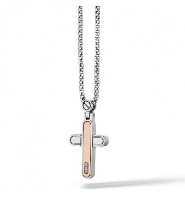 Collana Acciaio Diamanti Bianchi Comete UGL701