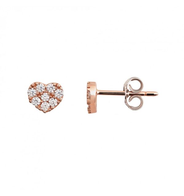 Orecchini Cuore Oro Rosè Ambrosia AOZ509