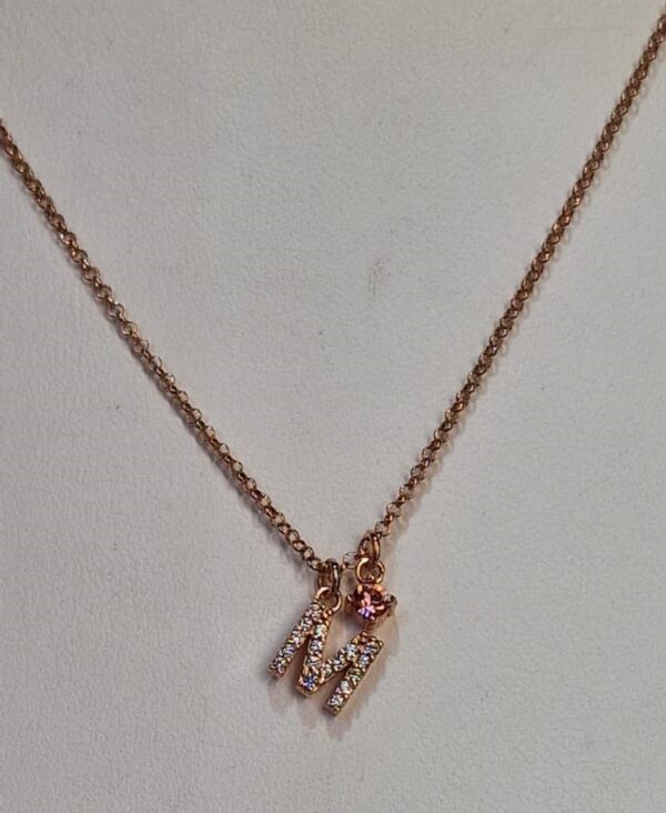 Collana Iniziale "M" Pavè Versari Accessories