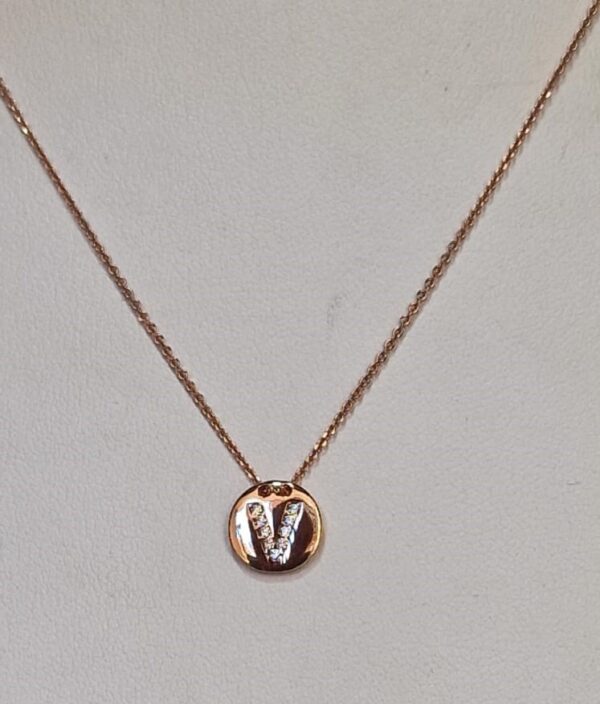 Collana Piastrina "V" Pavè Versari Accessories