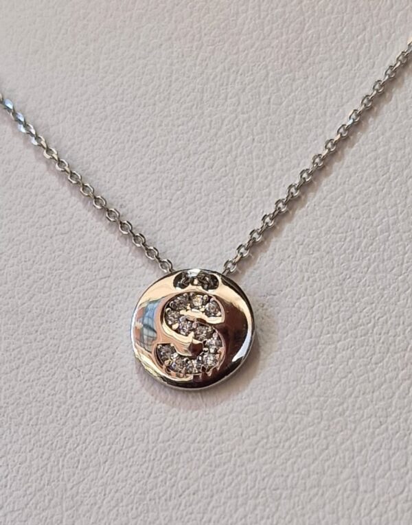 Collana Piastrina "S" Pavè Versari Accessories