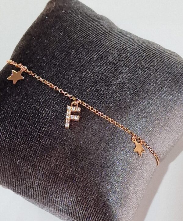 Bracciale Iniziale "F" Pavè Versari Accessories