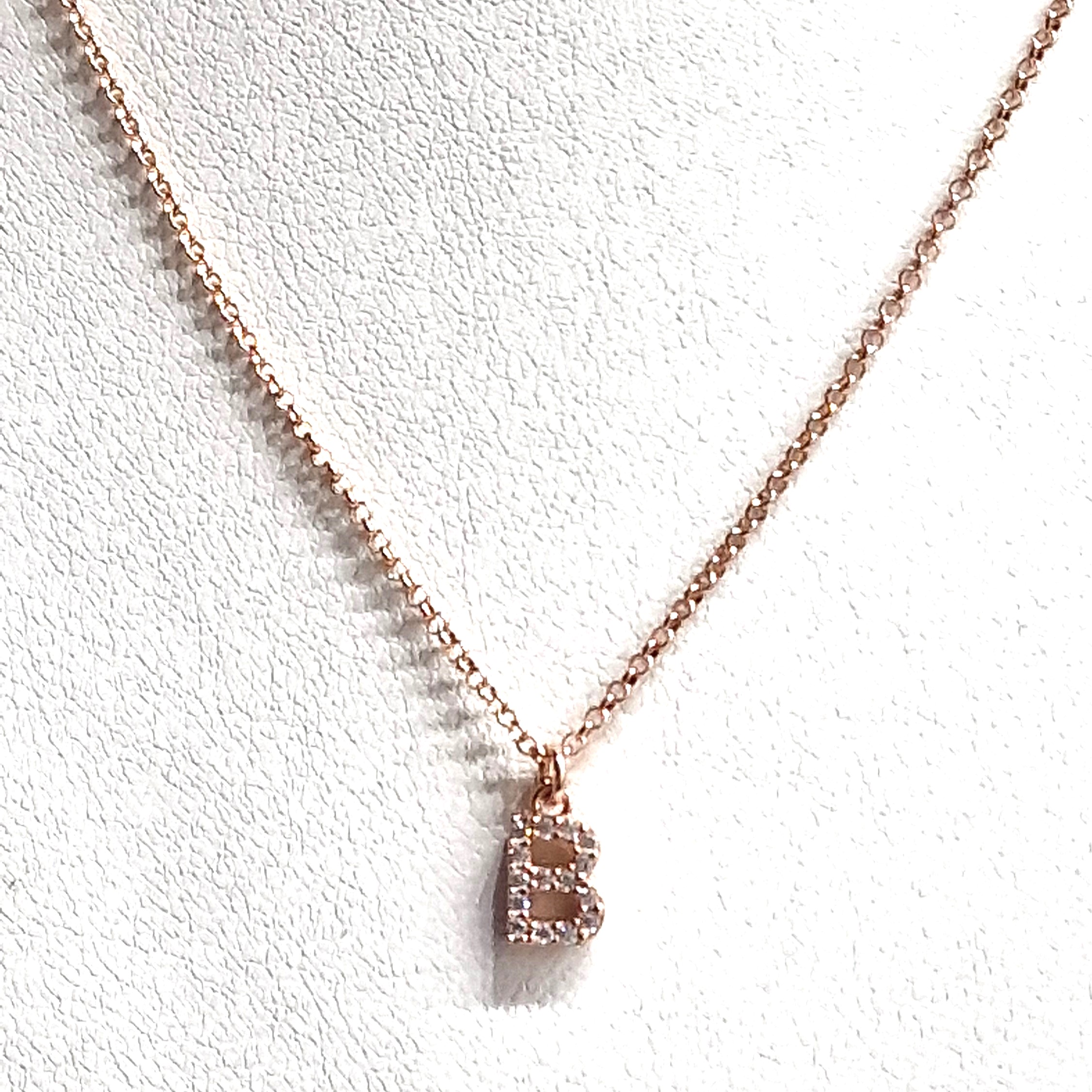 Collana Iniziale "R" Pavè Versari Accessories - immagine 3