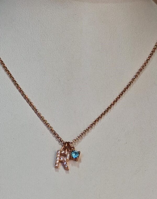 Collana Iniziale "R" Pavè Versari Accessories