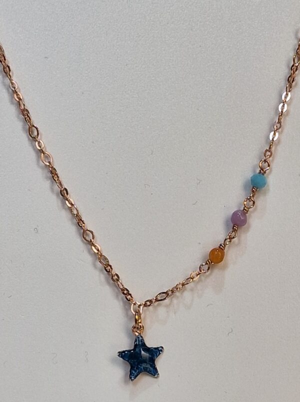 Collana Pendente Stella Blu Sacramore