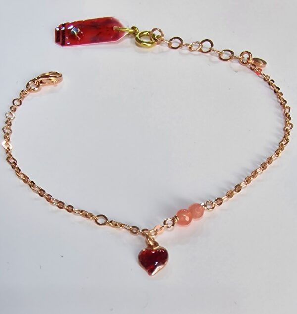 Bracciale Ciondolo Cuore Viola Sacramore