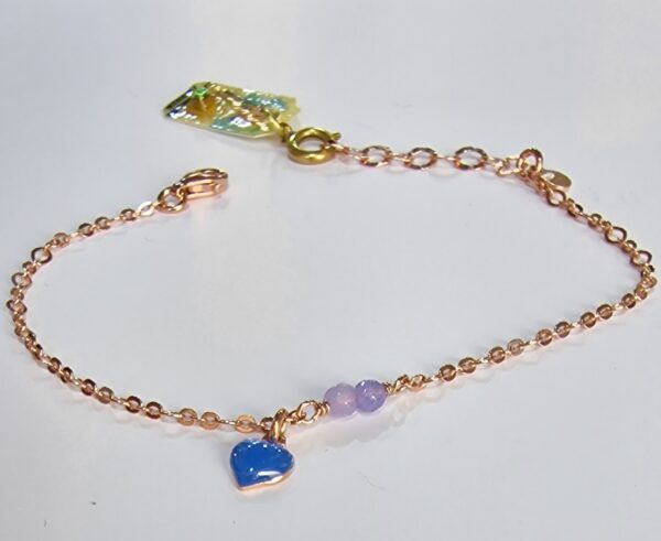 Bracciale Ciondolo Cuore Azzurro Sacramore