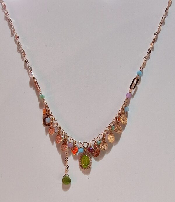 Collana Ciondolo Pietra Verde Perle Sacramore