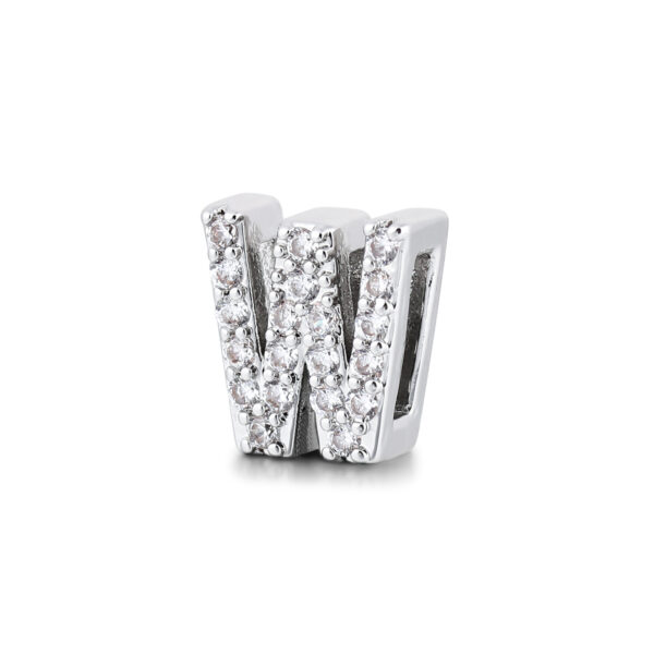 Charm Silver Lettera W 2MuchJewels