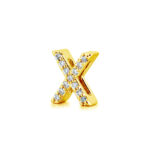 Charm Gold Lettera X 2MuchJewels