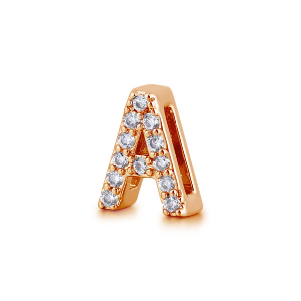 Charm Rose Gold Lettera A 2MuchJewels