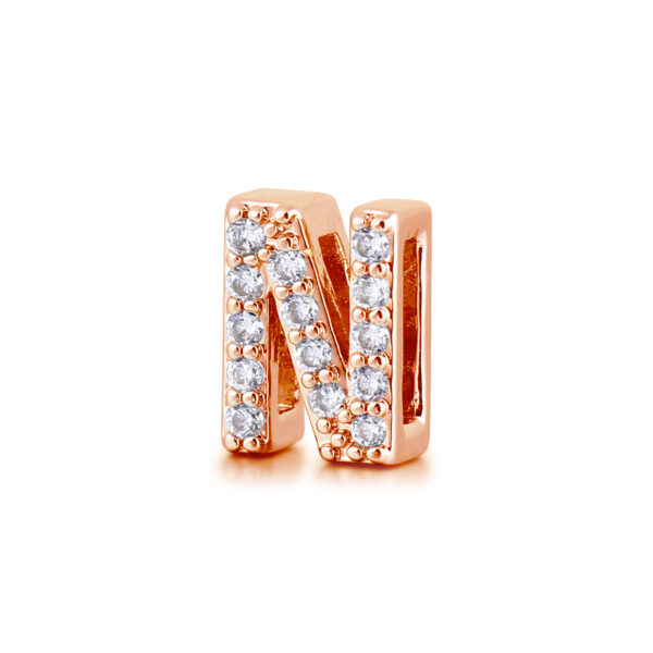 Charm Rose Gold Lettera N 2Much Jewels