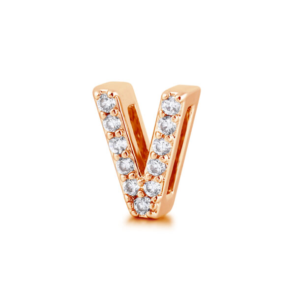 Charm Rose Gold Lettera V 2Much Jewels