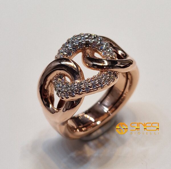 Anello Argento 925 Con Zirconi Bianchi Mis 17 1053