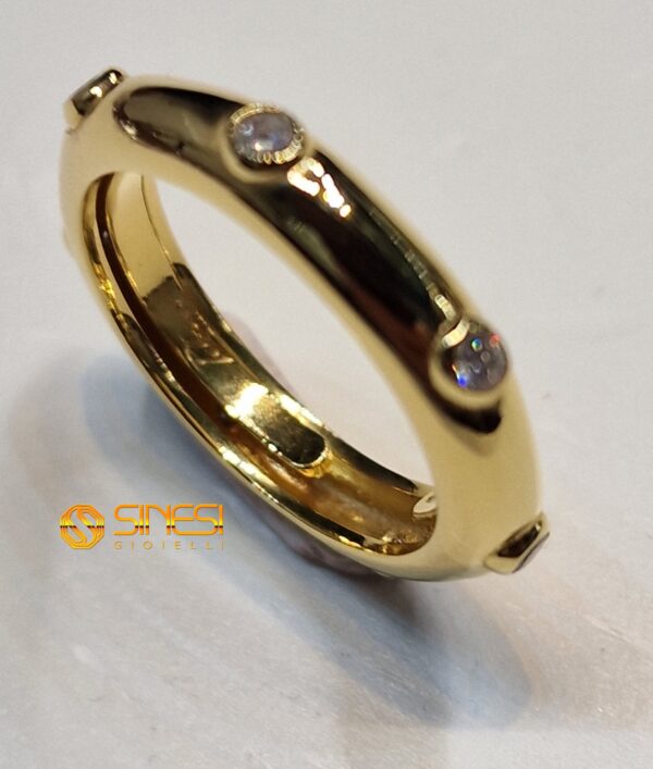 Anello Argento 925 Con Zirconi Color Giallo 1030/G