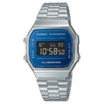 Orologio acciaio digitale Casio A168WEM-2BEF