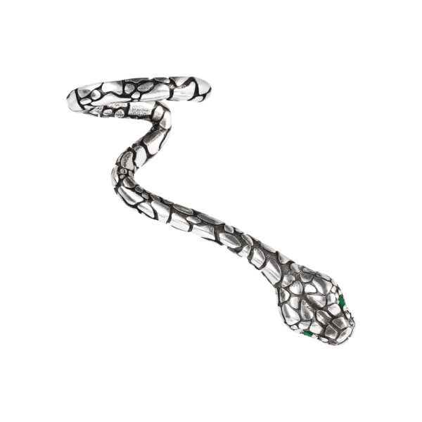 Orecchino Singolo Climber Serpente con Pietra Natu