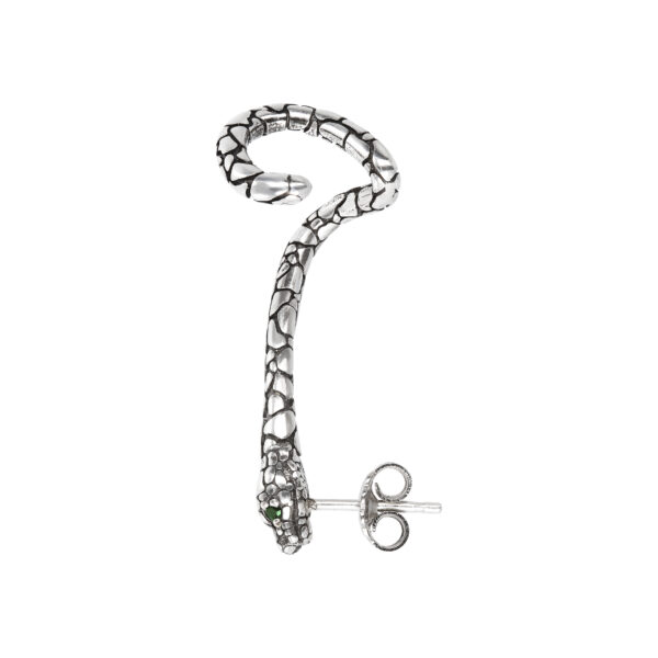 Orecchino Singolo Climber Serpente con Pietra Natu - immagine 2