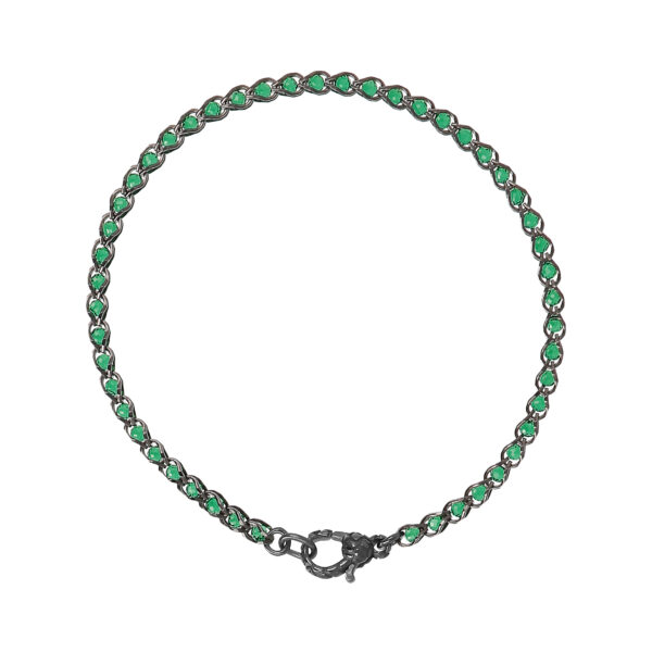 Bracciale con Catena e Cubic Zirconia Tonde 20 cm