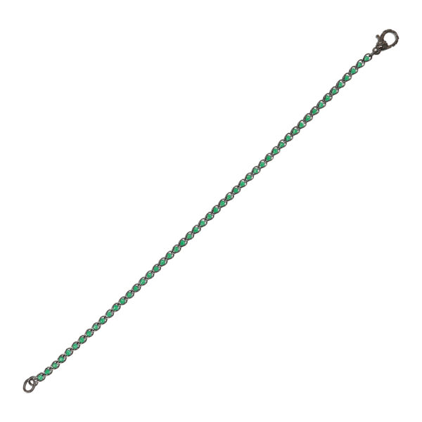 Bracciale con Catena e Cubic Zirconia Tonde 20 cm - immagine 2