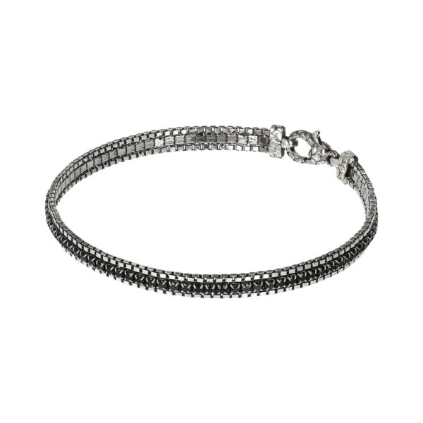 Bracciale Agganciato With Black Spinel Gemstone 18